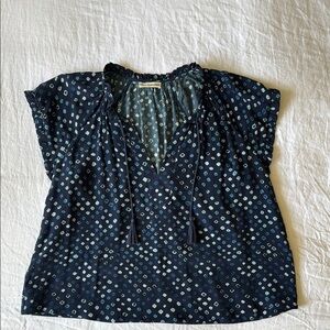 Ulla Johnson Indigo Silk Blouse